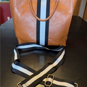Social Threads “The Motherchic” Vegan Leather Brown Tote